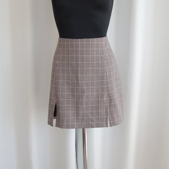 Aritzia Sunday Best Plaid Mini Skirt Sz 8 - Picture 2 of 7